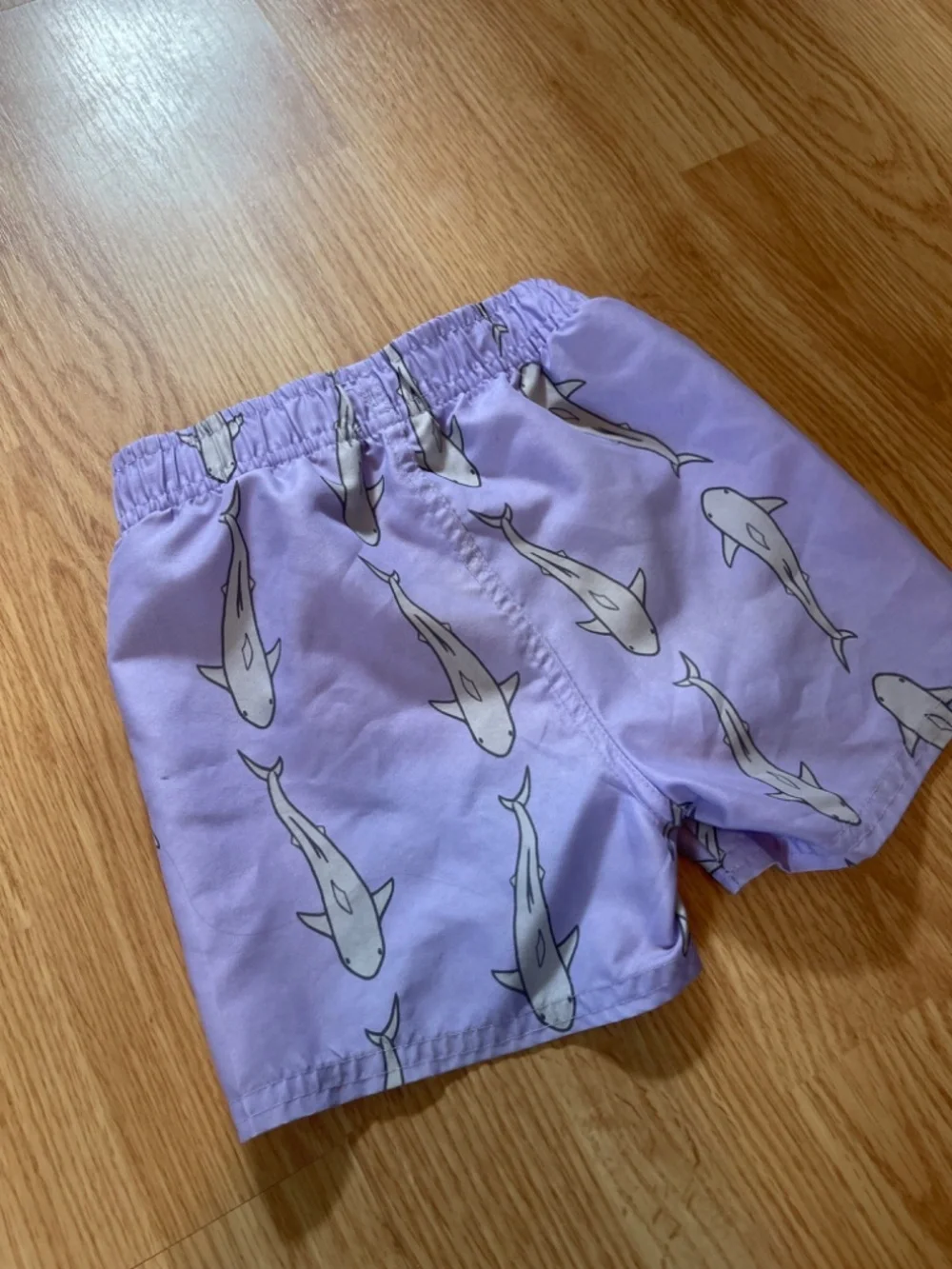 Rugged Butts  by RuffleButts Size 2t Purple Jawsome Shark Print Swim Trunks